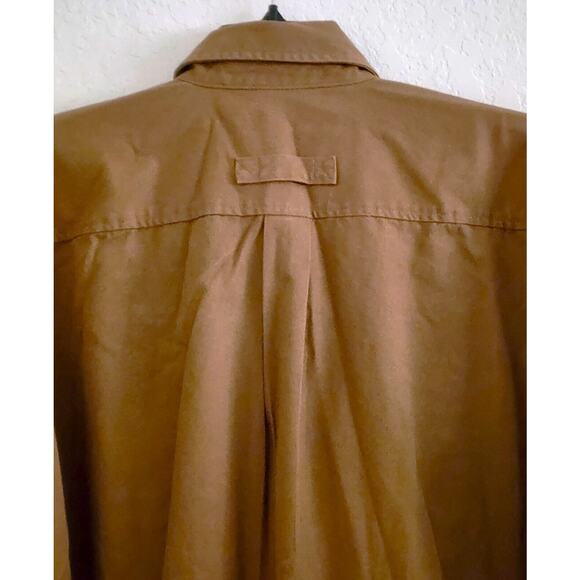 HUNTING/SHOOTING SHIRT-SIERRA TRADING POST-Dark Brown-Orange-Quilted Shoulder-XL - Picture 6 of 13